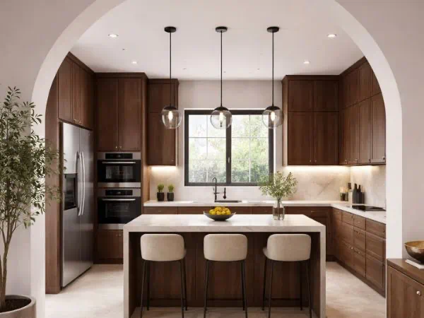 Cost effective house remodeling Tacoma open-plan living room and kitchen designed by 12 Brothers